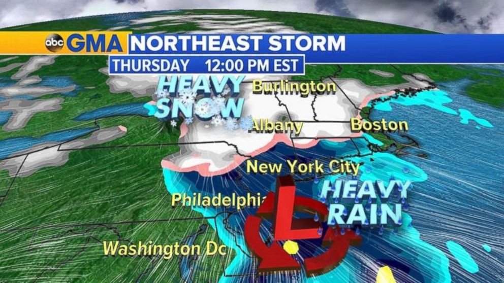 PHOTO: Heavy snow will be coming down in parts of New York, Massachusetts, Vermont, New Hampshire and Maine by this afternoon.