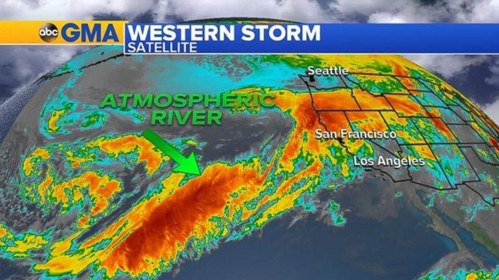 PHOTO: The Atmospheric River was aimed straight at California as of 7 a.m. ET on Feb. 7, 2017.