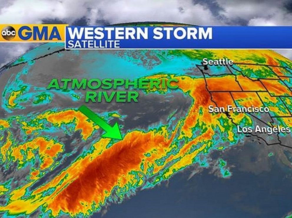 PHOTO: The Atmospheric River was aimed straight at California as of 7 a.m. ET on Feb. 7, 2017.