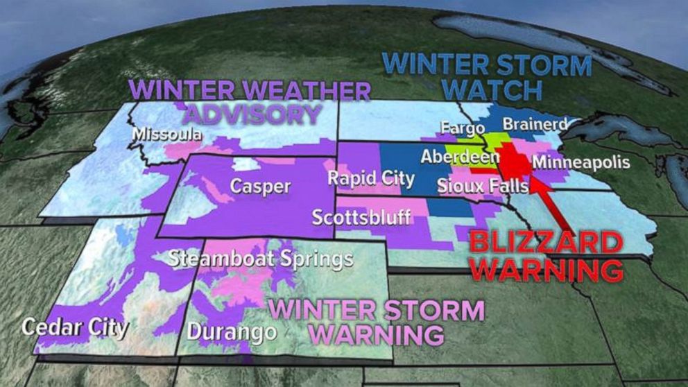 PHOTO: A blizzard is headed to parts of the upper Midwest this week.