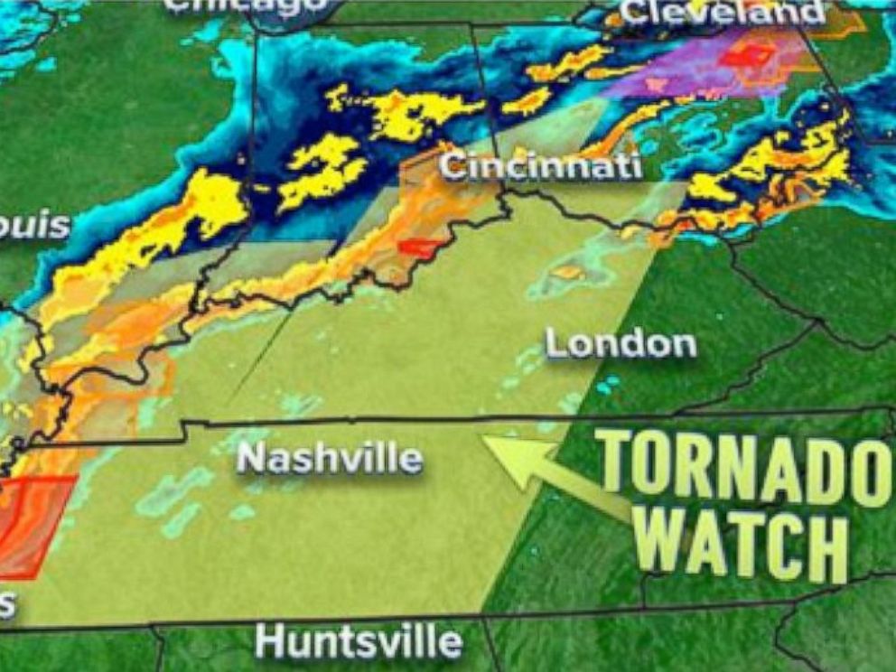 PHOTO: Severe weather stretches from Mississippi to Massachusetts on March 1, 2017.