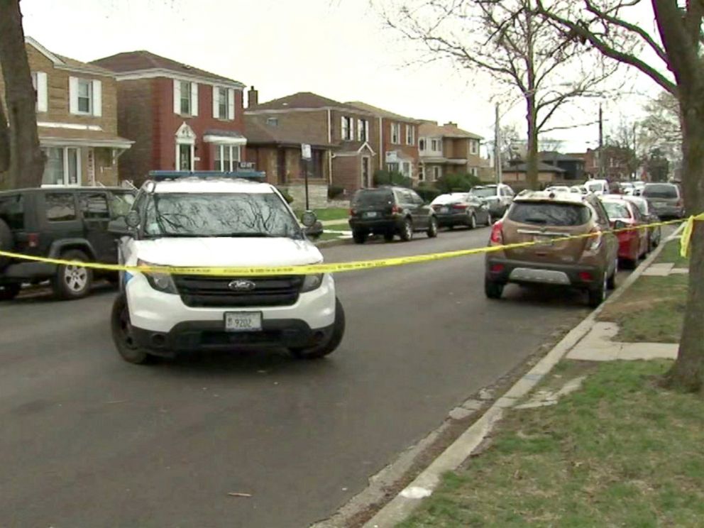 PHOTO: Police investigate after Cook County Associate Judge Raymond Myles, 66, was killed in a shooting in the West Chesterfield neighborhood, April 10, 2017, in Chicago.