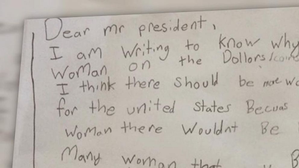 PHOTO: A young girl from Cambridge, Mass. wrote to President Obama two years ago asking for a woman to be put on American paper currency, and on her 11th birthday her wish came true.