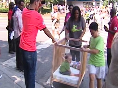 Video: Kids evacuated from Discovery building after shots fired.