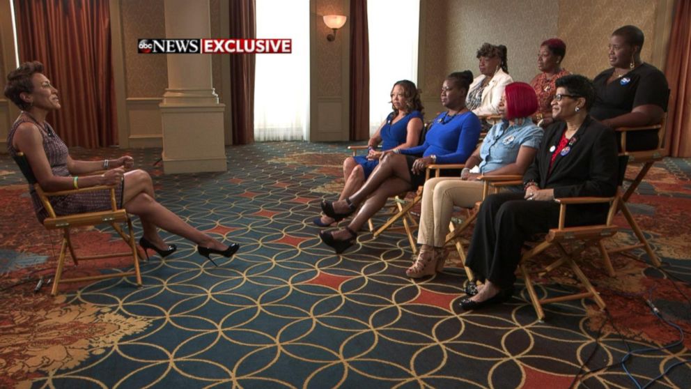 The seven "Mothers of the Movement" members talk to ABC News' Robin Roberts ahead of their speech at the Democratic National Convention.