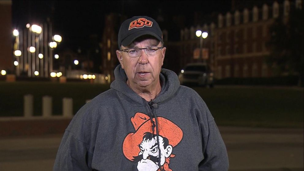 PHOTO: Larry Williams was one of the spectators who helped the injured when a car crashed into a crowd of people at Oklahoma State University's homecoming parade on October 24, 2015. 