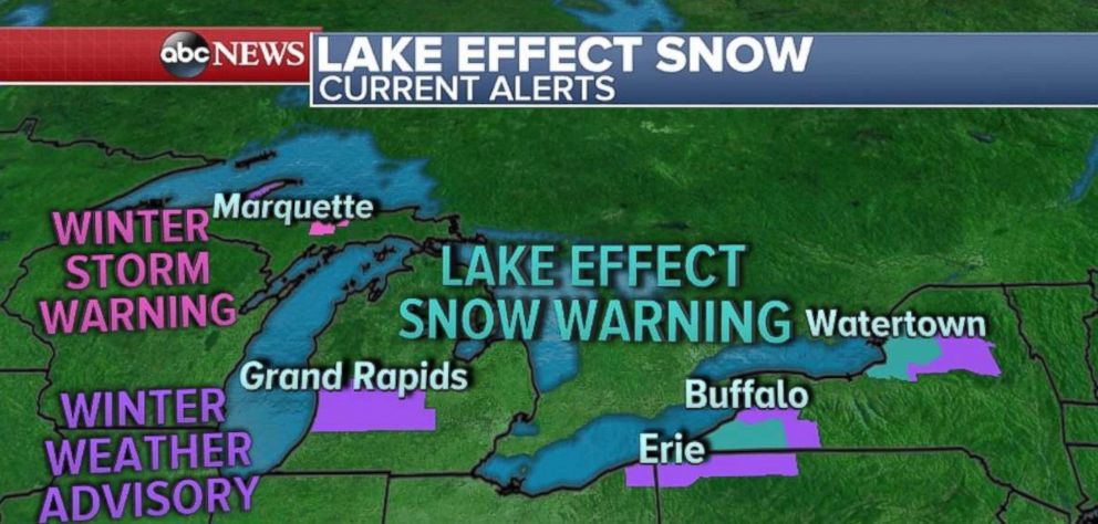 PHOTO: There's a lake-effect snow warning for the Great Lakes region. 