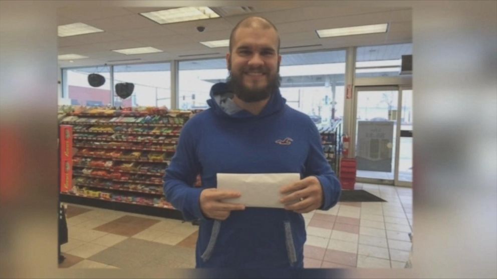 PHOTO: Nick Potts has been tasked with choosing which Columbus, Ohio store his office pool buys their Powerball tickets from. 