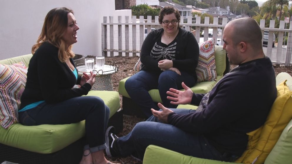 PHOTO: Janet Barnicoat (left), Julie Hutchison (center), and Dean Hundorf (right) were shocked to learn who their mother was.