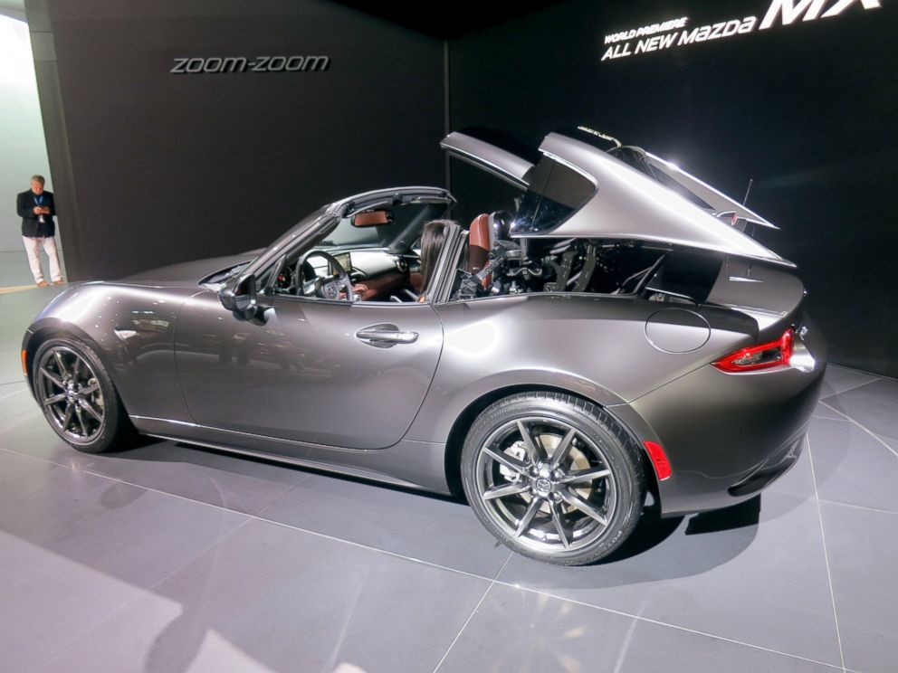 PHOTO: The 2017 MX-5 SF features a retractable hardtop. Mazda has not released specs on the hotly-anticipated car just yet.