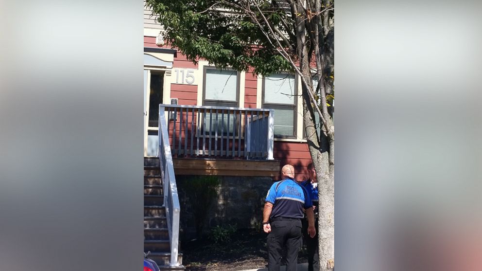 PHOTO: House where police executed a search warrant in Dorchester, Mass., in connection to the Baby Doe case.  