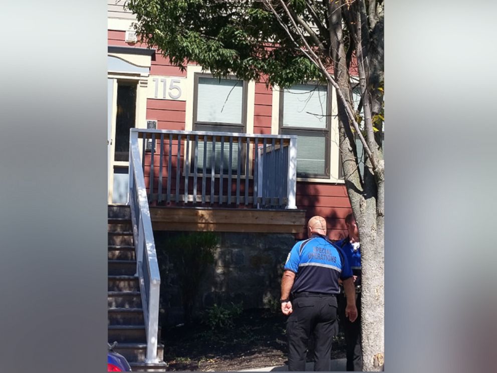 PHOTO: House where police executed a search warrant in Dorchester, Mass., in connection to the Baby Doe case.