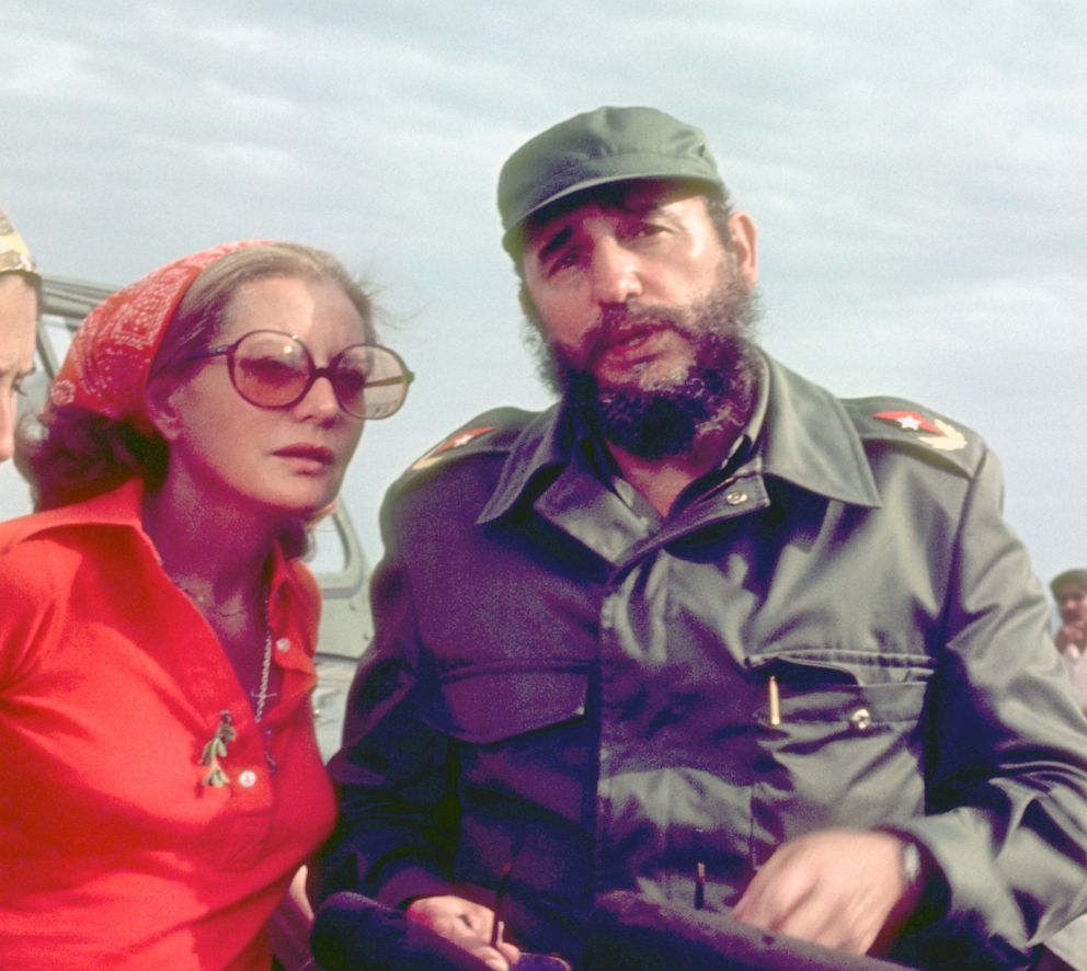 Photo: Barbara Walters interviews Cuban President Fidel Castro as they cross the Bay of Pigs on an ABC News special that aired June 9, 1977, on the ABC television network.