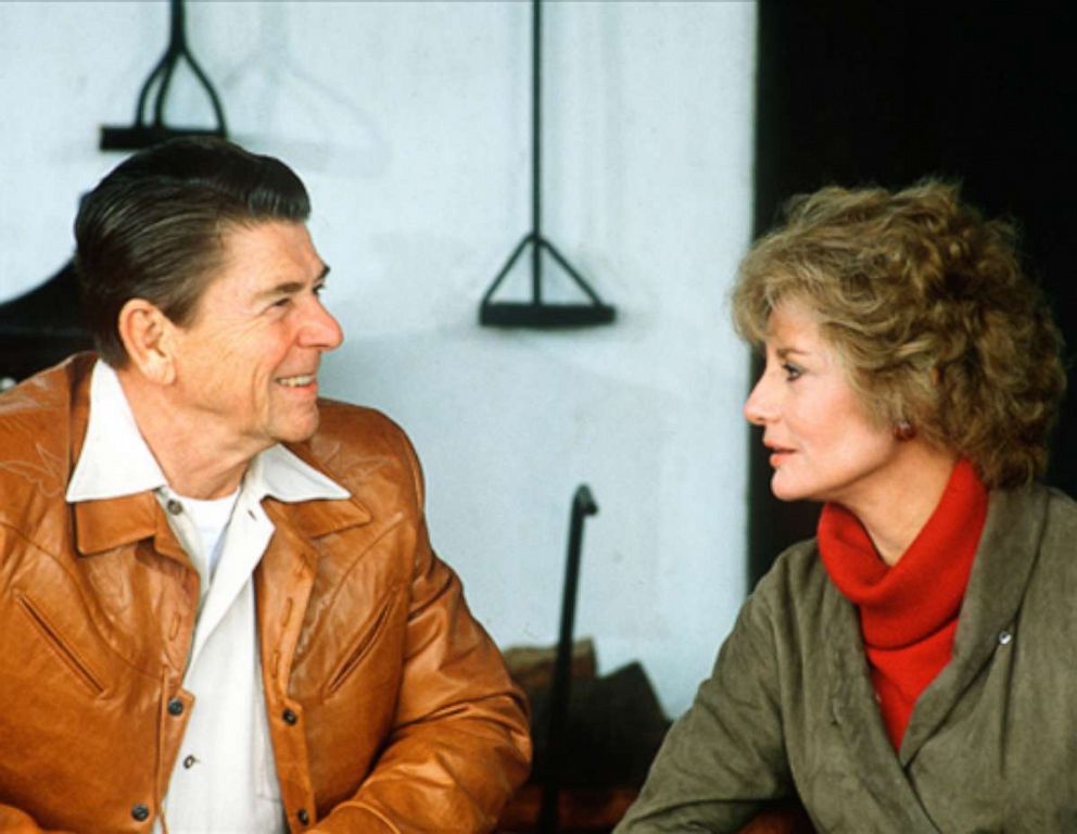 Photo: ABC News' Barbara Walters interviews former President Ronald Reagan 