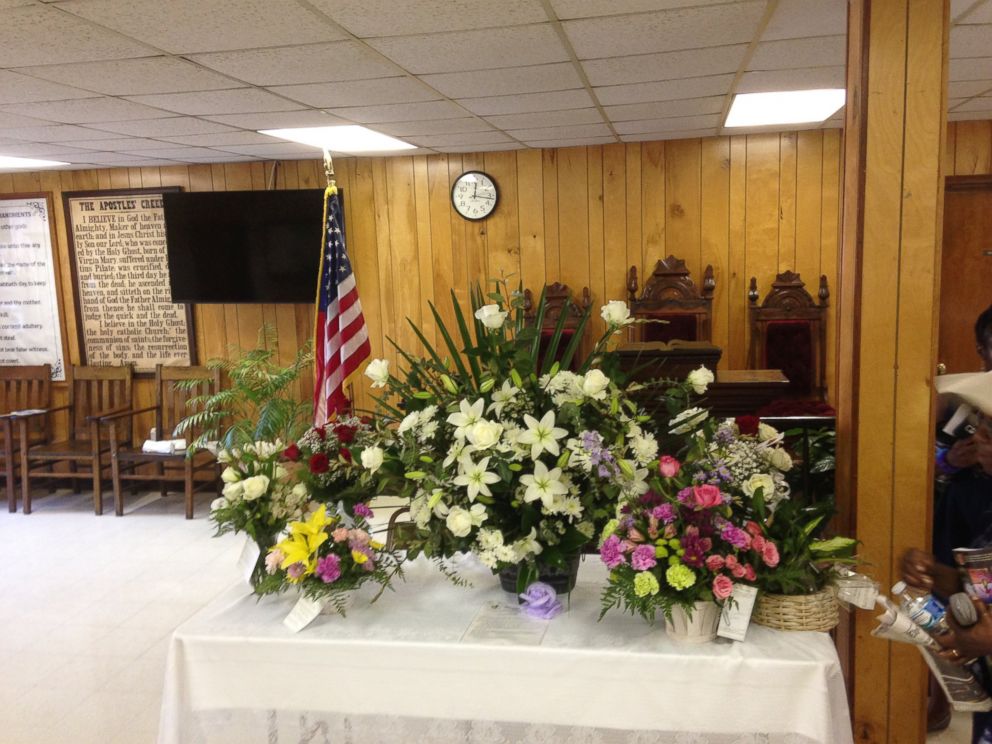 PHOTO: A memorial of flowers in the bible study room for the victims of the shooting at Charleston's Emanuel African Methodist Episcopal Church is pictured here on April 21, 2015. 