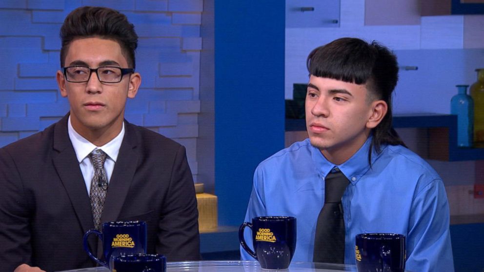 Michael Moreno, left, and Victor Rojas appear on "Good Morning America," Sept. 18, 2015.