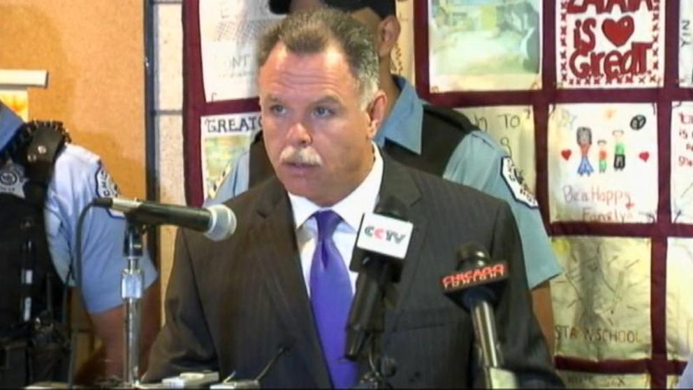 PHOTO: Chicago Police Superintendent Garry McCarthy holds a press conference on the recent violence over the July 4th weekend in Chicago, July 7, 2014.