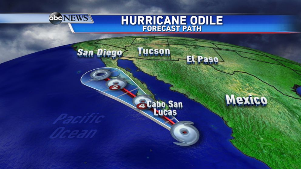 PHOTO: Odile is set to track just off the western coast of Mexico's Baja Peninsula through midweek.