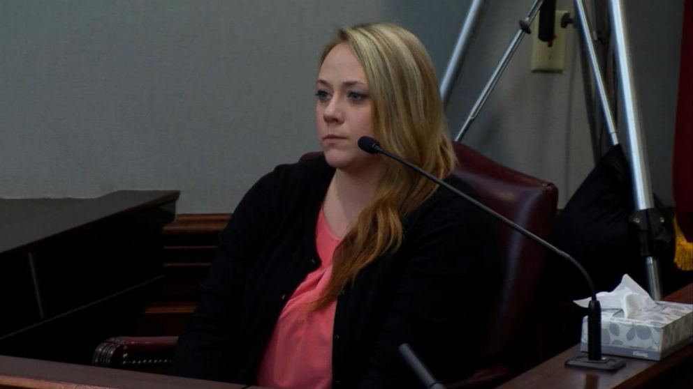 PHOTO: Leanna Harris, the wife of Justin Ross Harris, who is accused of intentionally leaving his 22-month-old son to die in a hot car, in court in Brunswick, Georgia, Oct. 31, 2016. 