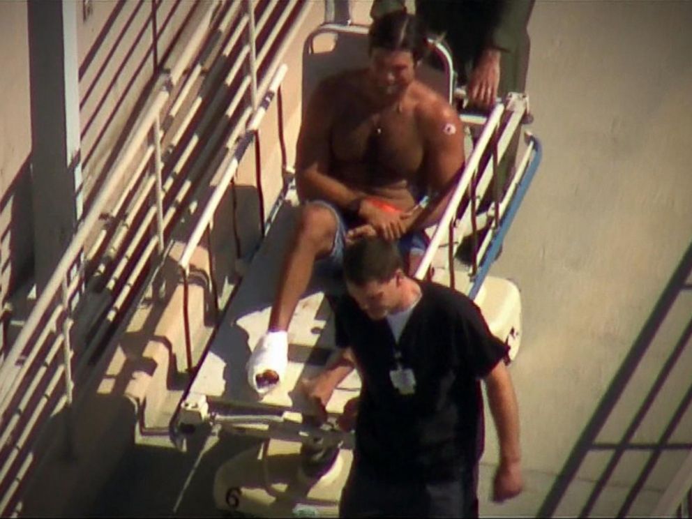 PHOTO: A shark - possibly a hammerhead - attacked a kayaker at a beach in Malibu, Calif., Sept. 5, 2015, biting his foot as he was trying to get to shore, officials said.