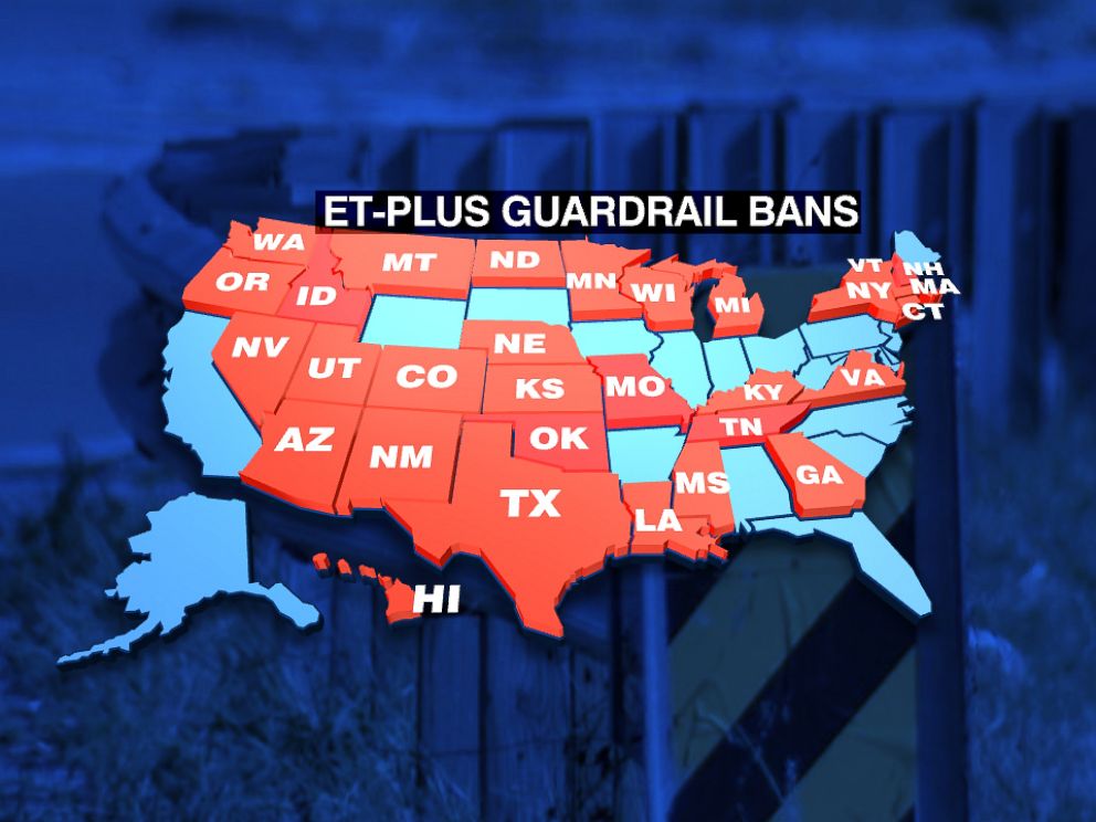 PHOTO: Thirty states have announced theyre halting the installation of ET-Plus guardrails.
