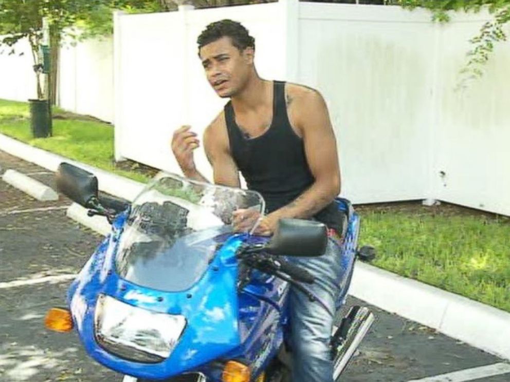 PHOTO: Motorcyclist Michael Smith, 22, cartwheeled his way to safety after colliding with a car in Clearwater, Fla. last month.