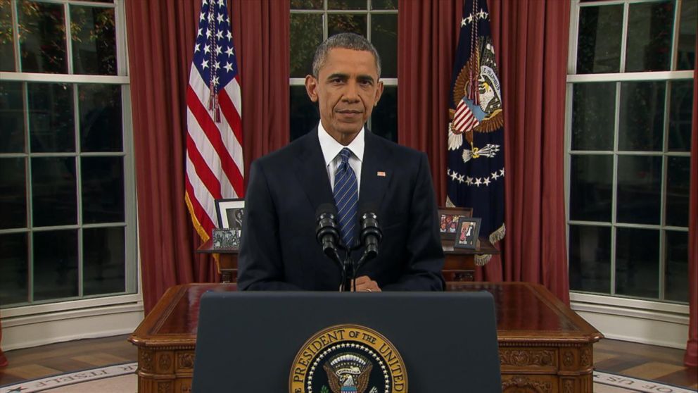 President Obama addresses the nation from the Oval Office, Dec. 6, 2015.