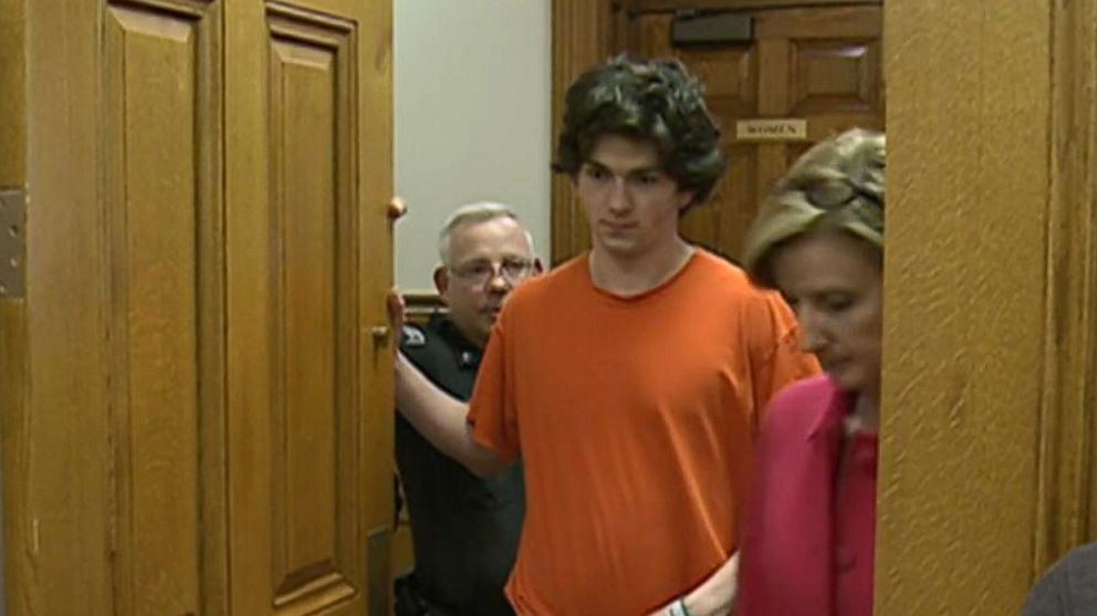 PHOTO: Owen Labrie enters court, May 16, 2016.