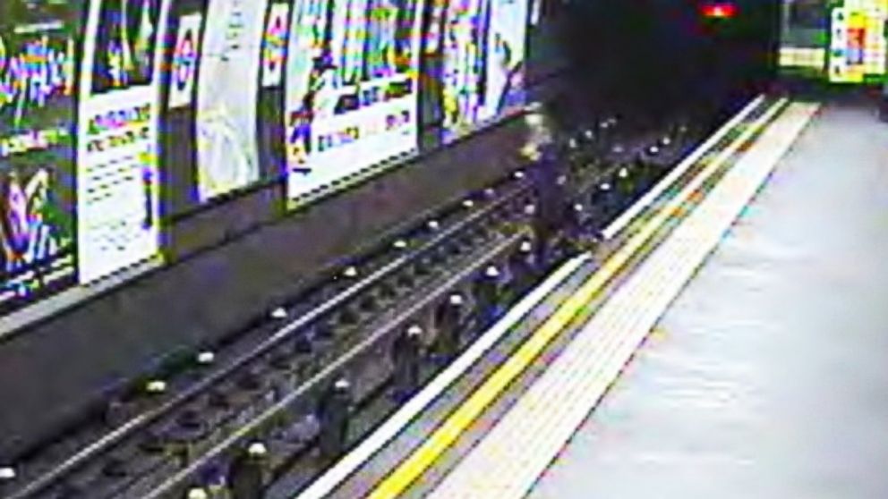 PHOTO: A stroller was blown onto the tracks at a British subway station just seconds before a train arrived.