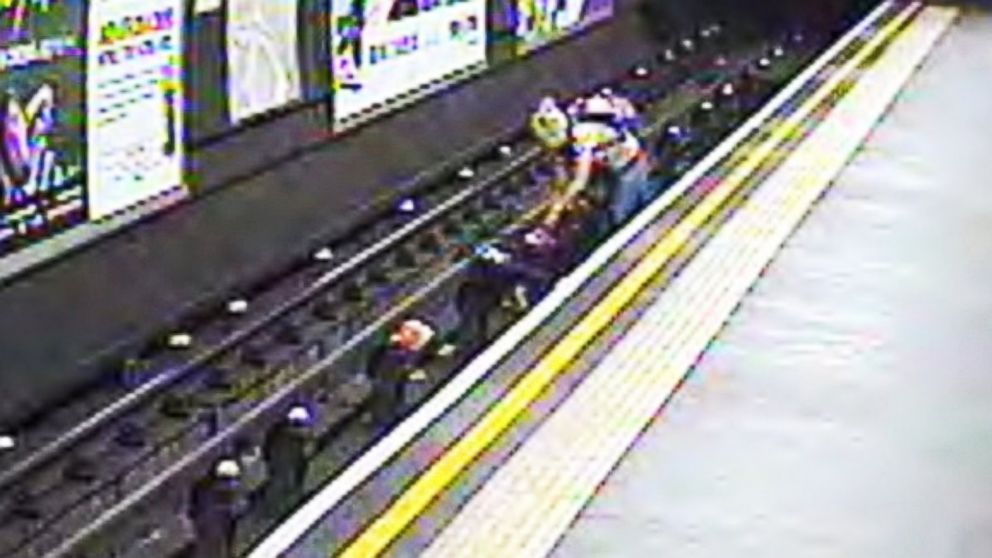 PHOTO: A stroller was blown onto the tracks at a British subway station just seconds before a train arrived.