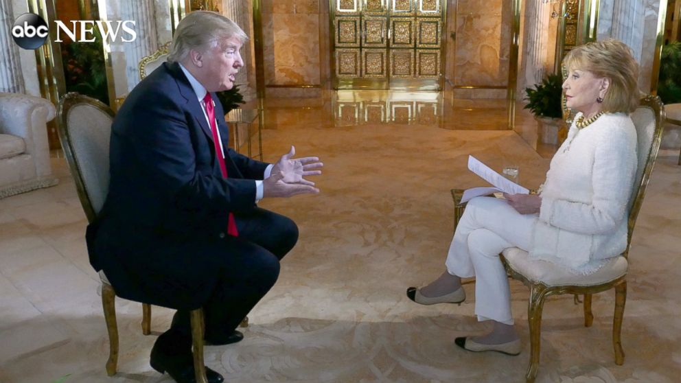 PHOTO: Donald Trump sits down with Barbara Walters for an interview to air on ABC News "20/20."