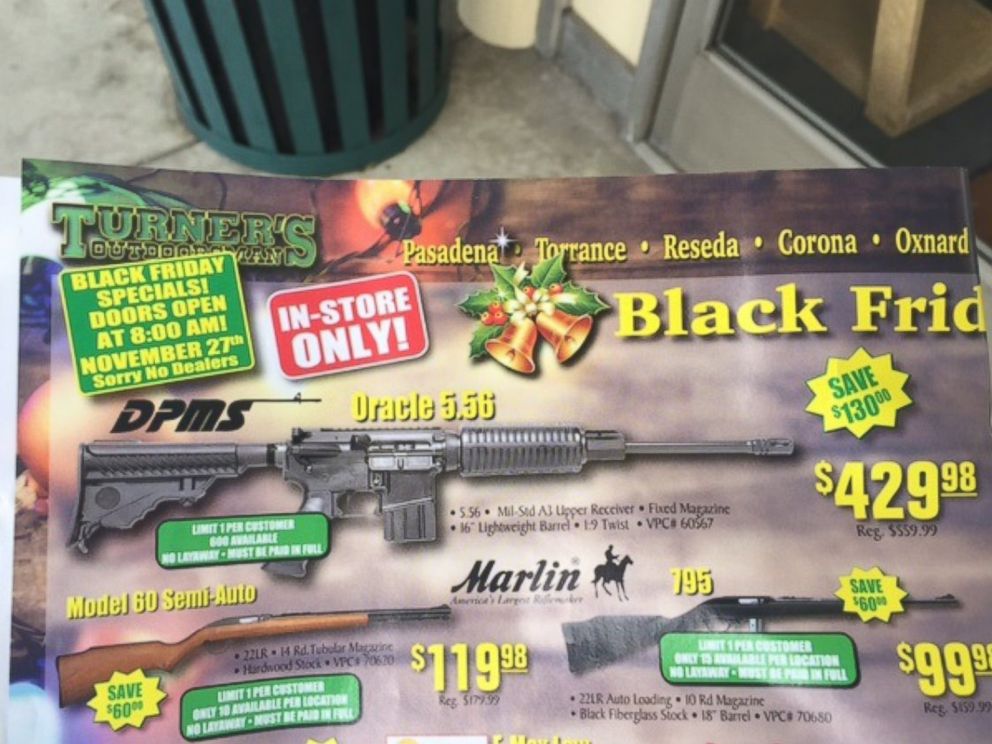 PHOTO: People lined up at the Turners Outdoorsman gun shop in Southern California, Dec. 6, 2015.