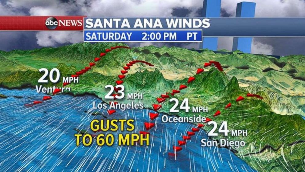 PHOTO: Some areas in the California mountains could see wind gusts of between 80 and  90 mph this weekend. 