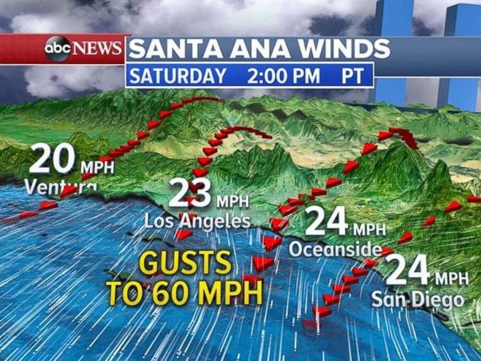 PHOTO: Some areas in the California mountains could see wind gusts of between 80 and 90 mph this weekend.