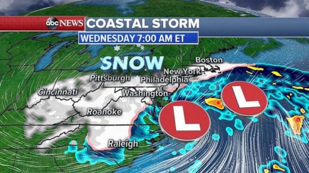 PHOTO: The storm could blanket some cities with as much as 10 inches of snow. 