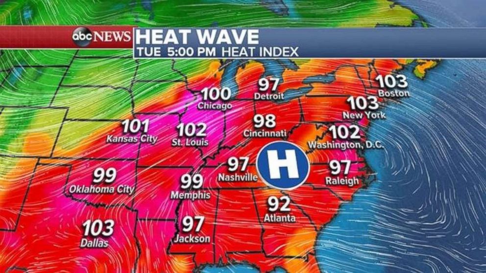 New York Heat Wave Map