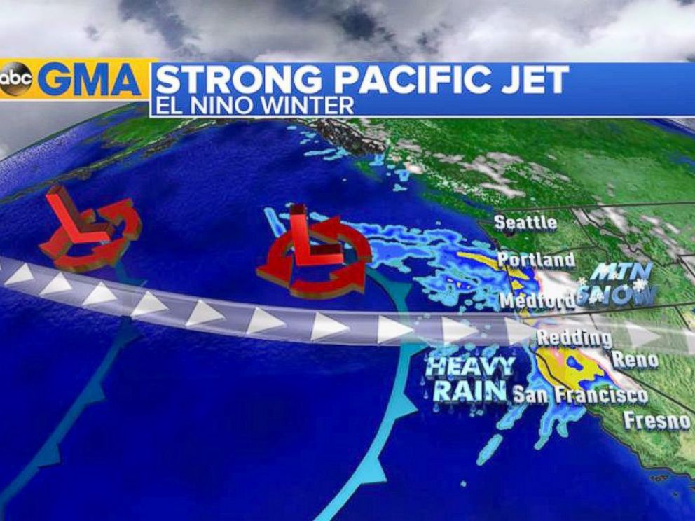PHOTO: This year due to the unusually warm waters in the Gulf of Alaska, the jet stream has been pushing a lot of moisture into the Pacific Northwest.