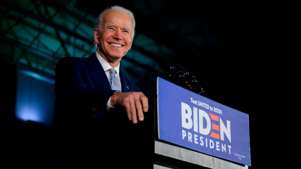 PHOTO: (FILES) In this file photo taken on February 29, 2020 Democratic presidential candidate Joe Biden delivers remarks at his primary night election event in Columbia, South Carolina.