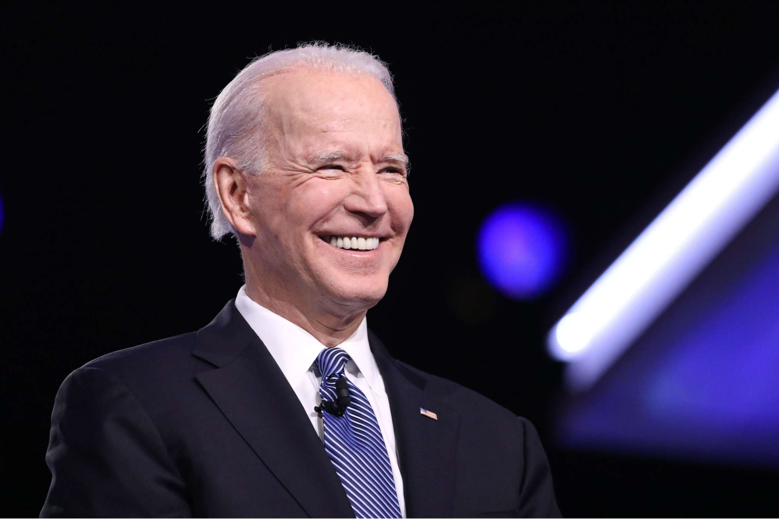 PHOTO: (FILES) In this file photo taken on February 25, 2020 Democratic presidential hopeful former Vice President Joe Biden arrives to participate in the tenth Democratic primary debate of the 2020 presidential campaign.