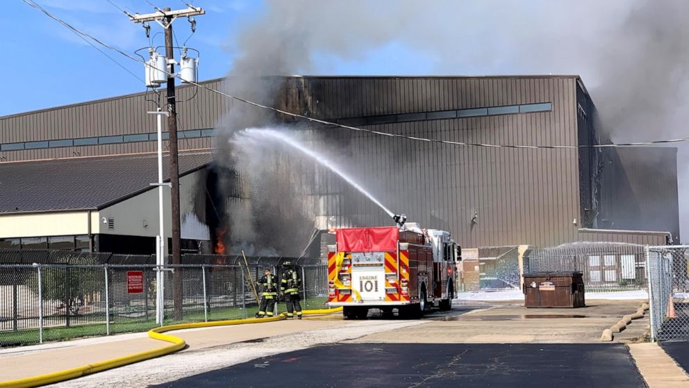 PHOTO: Authorities responded to a deadly plane crash and subsequent fire in Addison, Texas, on Sunday, June 30, 2019.