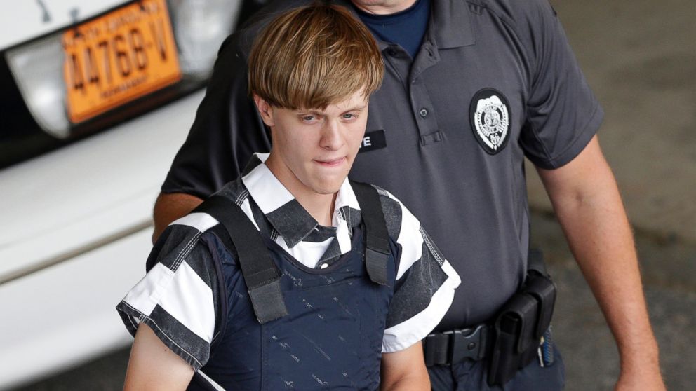 PHOTO:Dylann Roof is escorted from the Cleveland County Courthouse in Shelby, North Carolina in this June 18, 2015 file photo.
