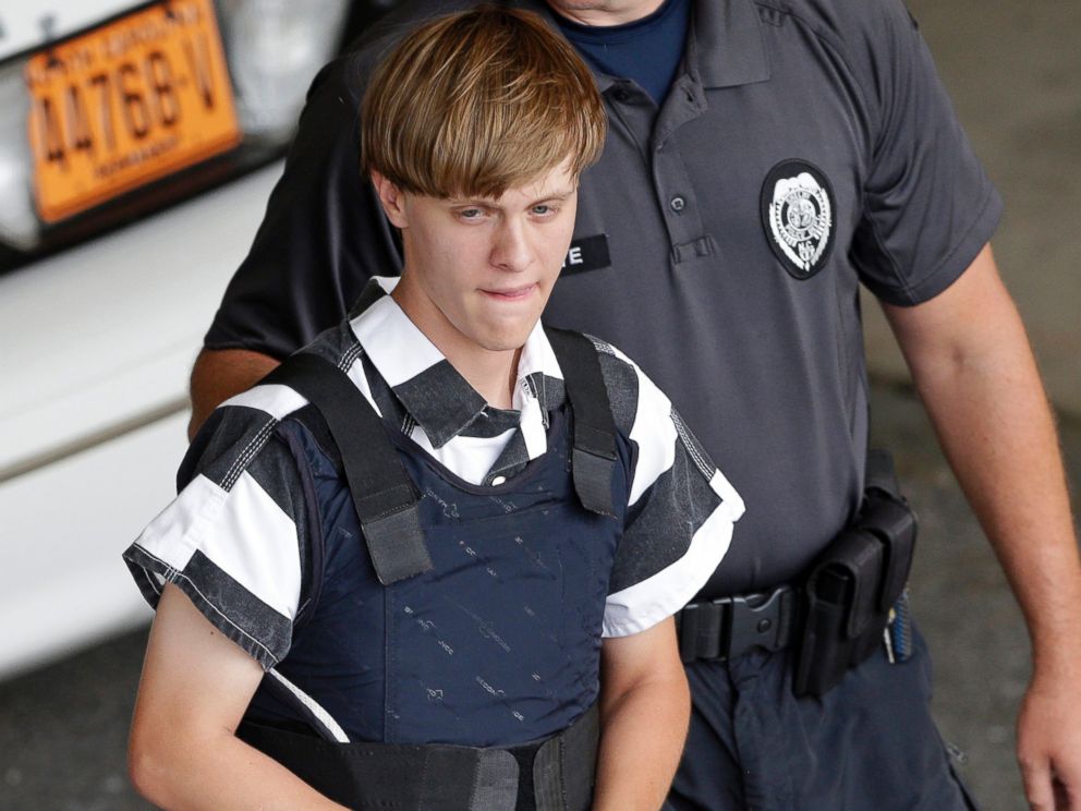 PHOTO:Dylann Roof is escorted from the Cleveland County Courthouse in Shelby, North Carolina in this June 18, 2015 file photo.
