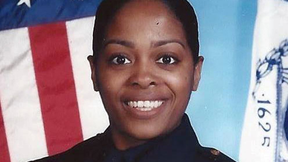 This undated photo provided by the New York Police Department shows officer Miosotis Familia, who was shot to death early July 5, 2017, ambushed inside a command post RV by an ex-convict, authorities said. The gunman was killed by police about a block away. 