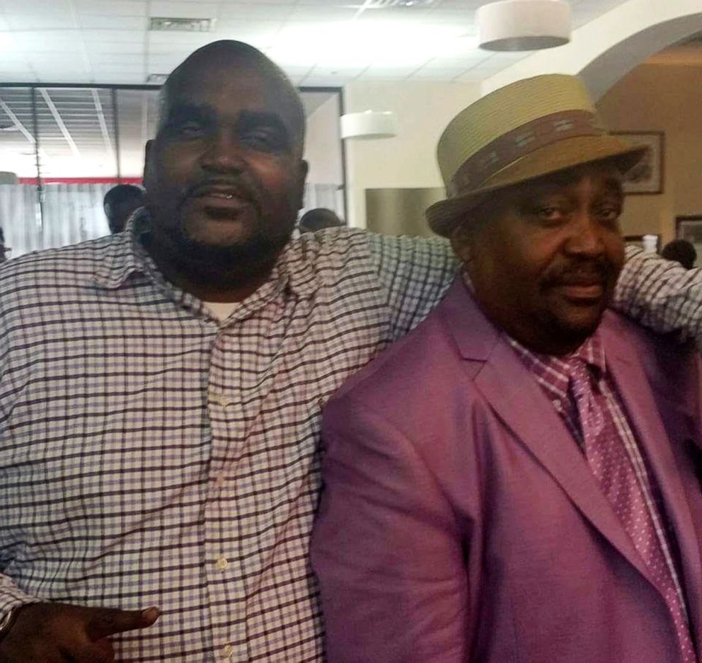 PHOTO: Terence Crutcher, left, with his father, Joey Crutcher. Terence Crutcher, an unarmed black man was killed by a white Oklahoma officer, Sept. 16, 2016, who was responding to a stalled vehicle.