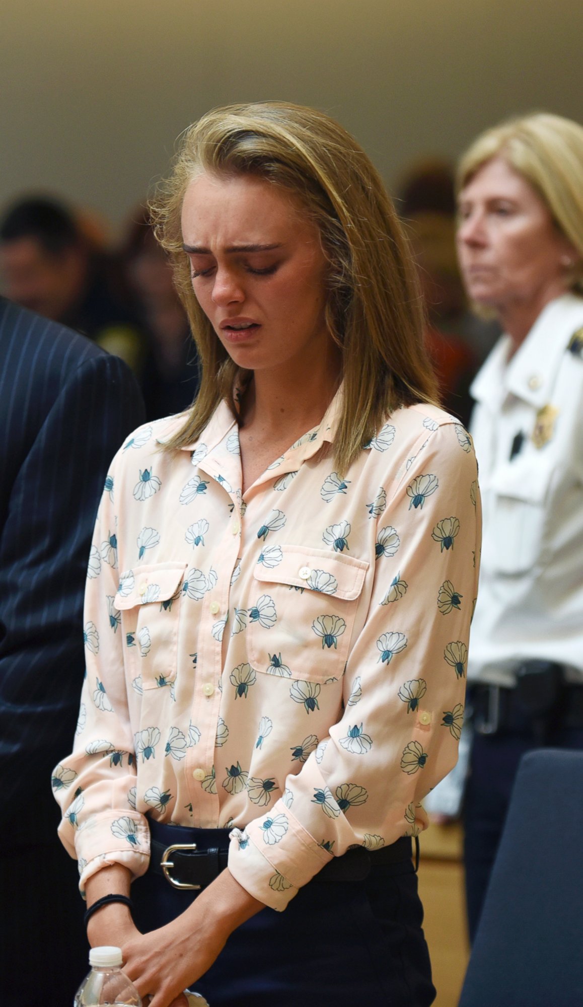 PHOTO: Michelle Carter cries after being found guilty of involuntary manslaughter in the suicide of Conrad Roy III, June 16, 2017, in Bristol Juvenile Court in Taunton, Mass.