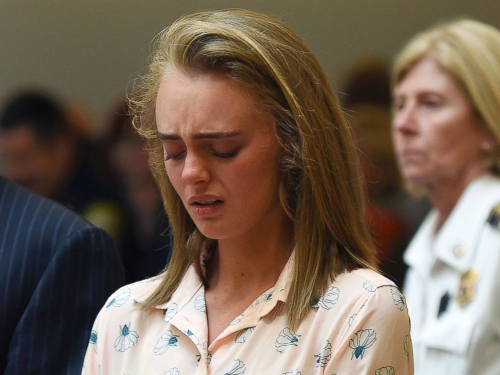 PHOTO: Michelle Carter cries after being found guilty of involuntary manslaughter in the suicide of Conrad Roy III, June 16, 2017, in Bristol Juvenile Court in Taunton, Mass.