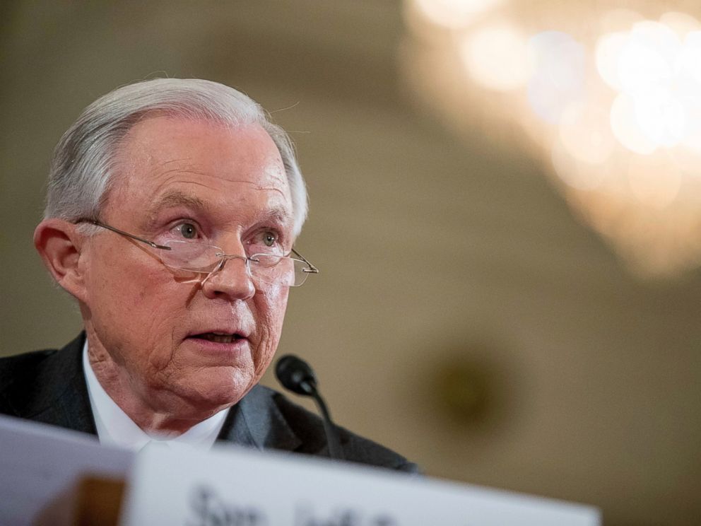 PHOTO: Attorney General-designate, Sen. Jeff Sessions, testifies on Capitol Hill in Washington, Jan. 10, 2017.