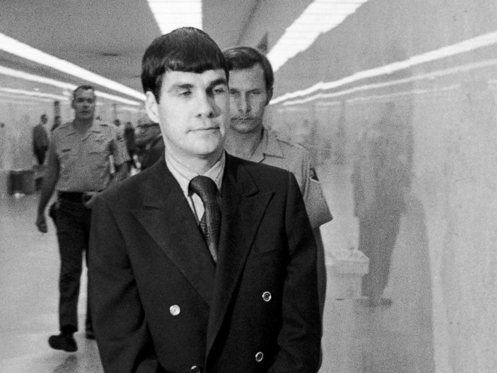 PHOTO: Charles Tex Watson, center, is led back to jail from a courtroom after he was convicted of seven counts of first degree murder and one of conspiracy to commit murder in the Tate-LaBianca slayings, Oct. 12, 1971, Los Angeles, Calif.
