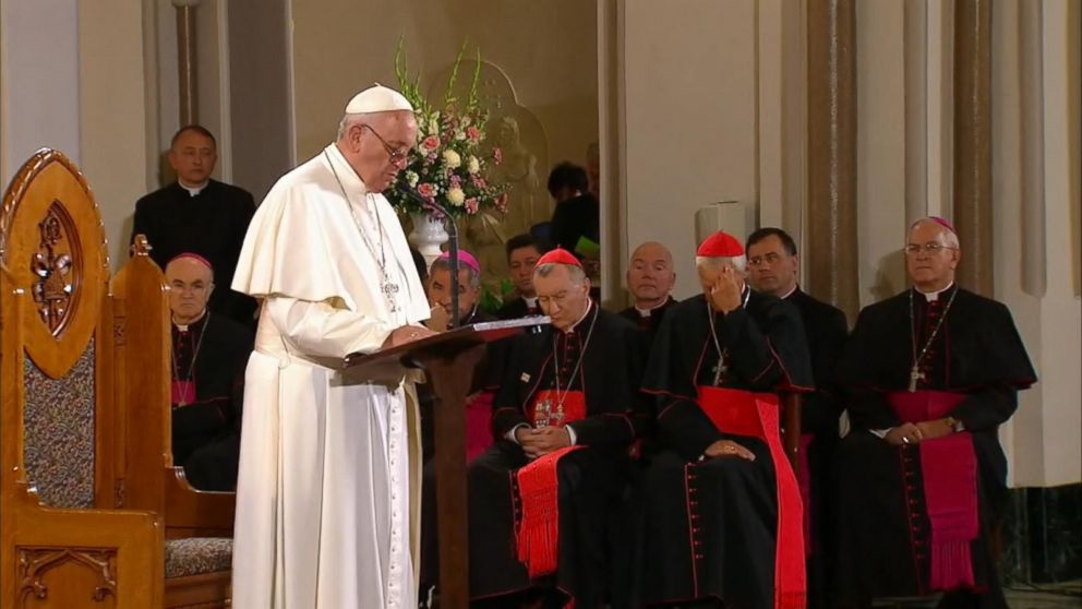 Pope Francis at St.Patrick's Church, Sept. 24, 2015, in Washington. 