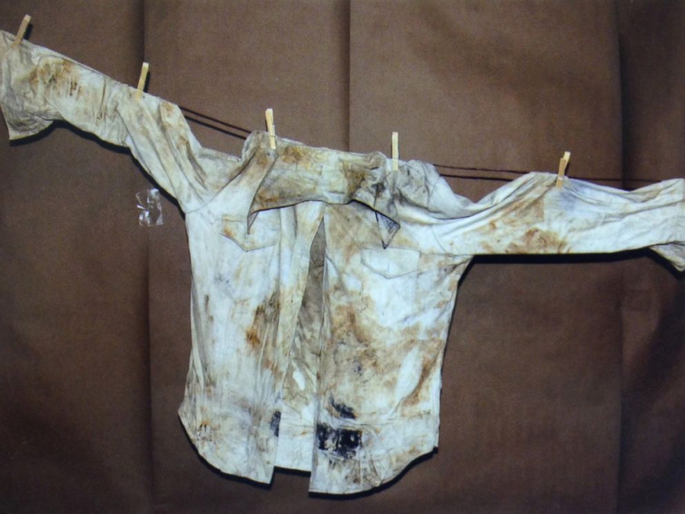 PHOTO: In this undated photo provided by the South Dakota Attorney Generals Office, clothing found from the 1960 Studebaker unearthed in September 2013 is seen.